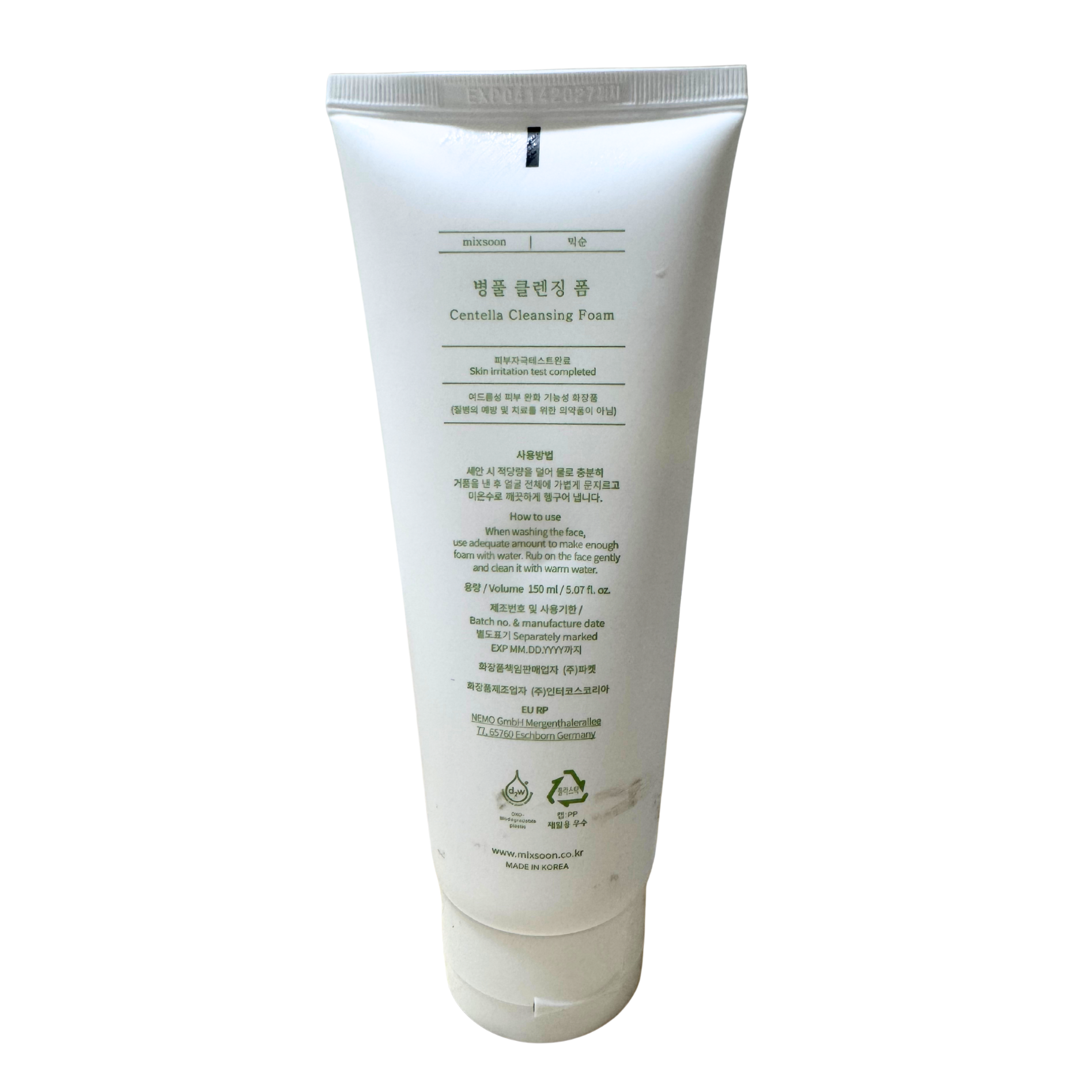 Mixsoon Centella Cleansing Foam